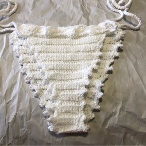 Hand Crochet Bikini White Small